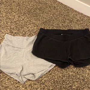 Two maternity lounge shorts